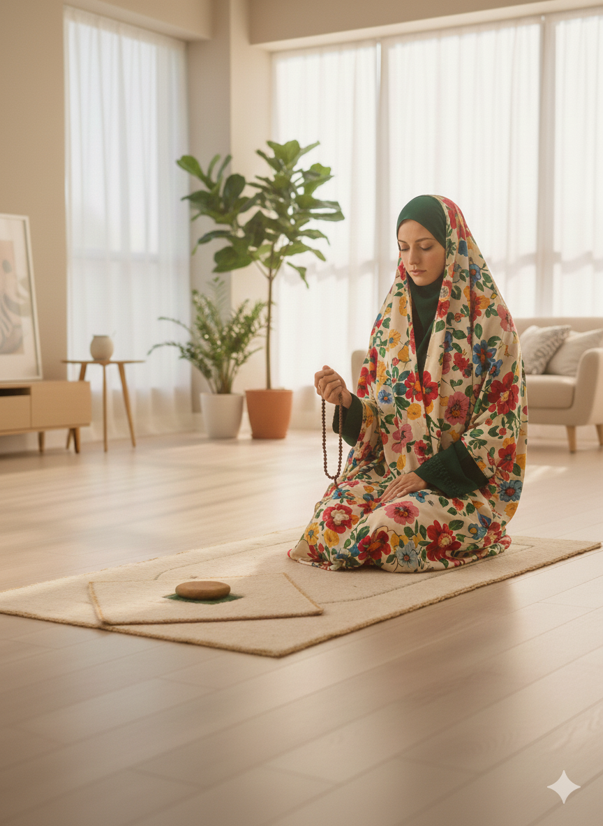 سجاده نمدی سفید - تصویر ۱